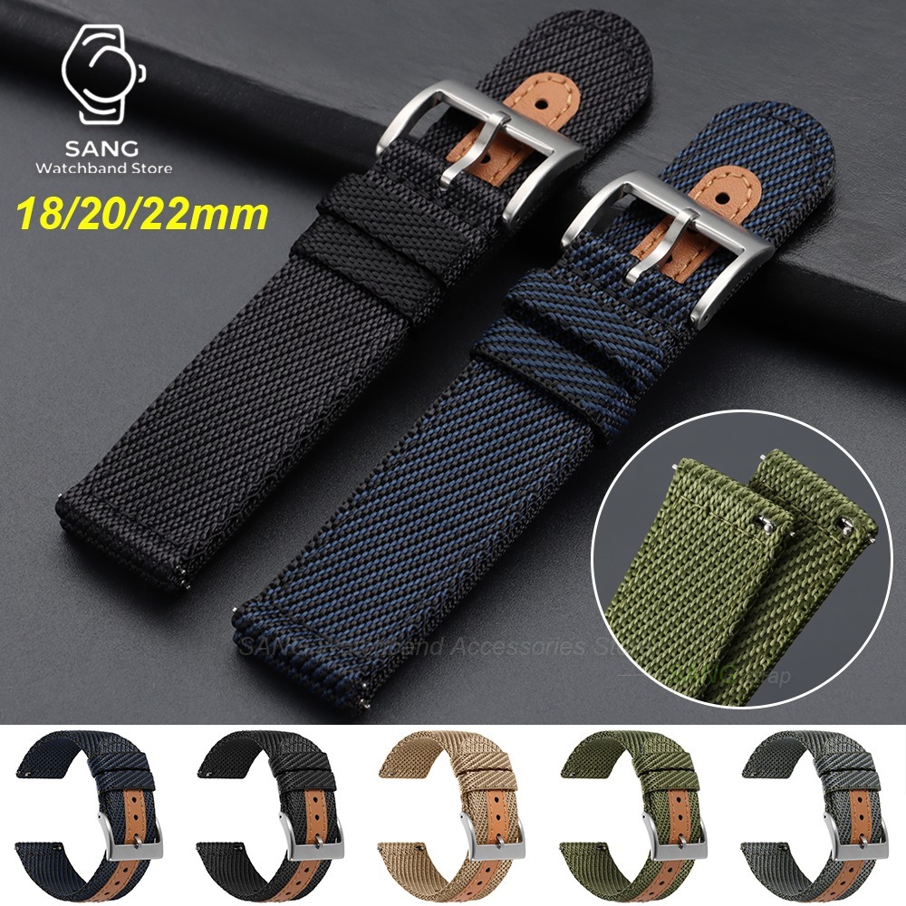Suede Strap Watch - 18mm 20mm 22mm Quick Release Nylon