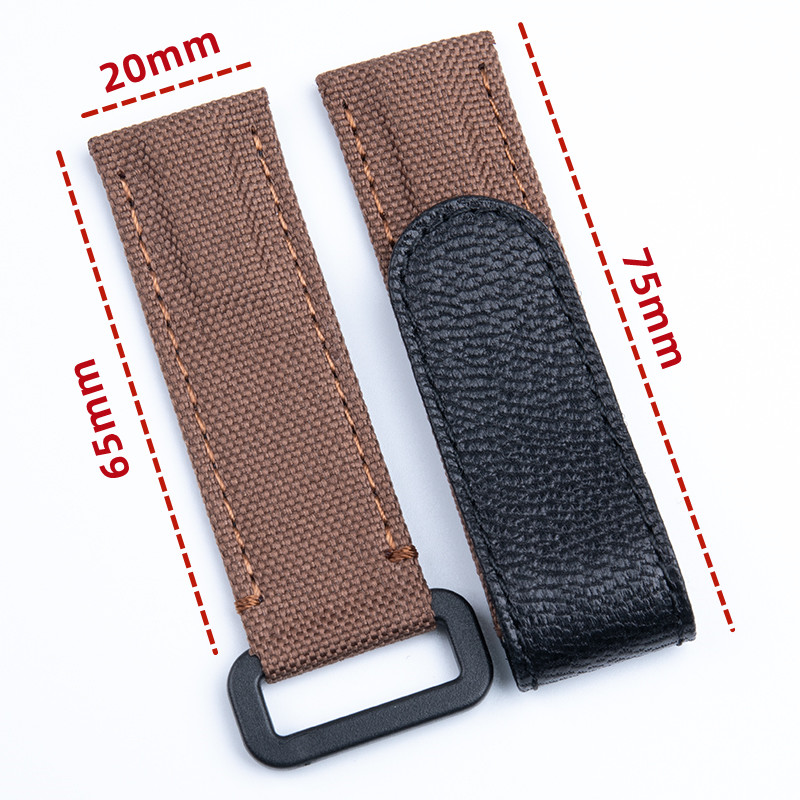 20mm Hook and Loop Fastener Ca - Canvas Strap Watch 评论和价格