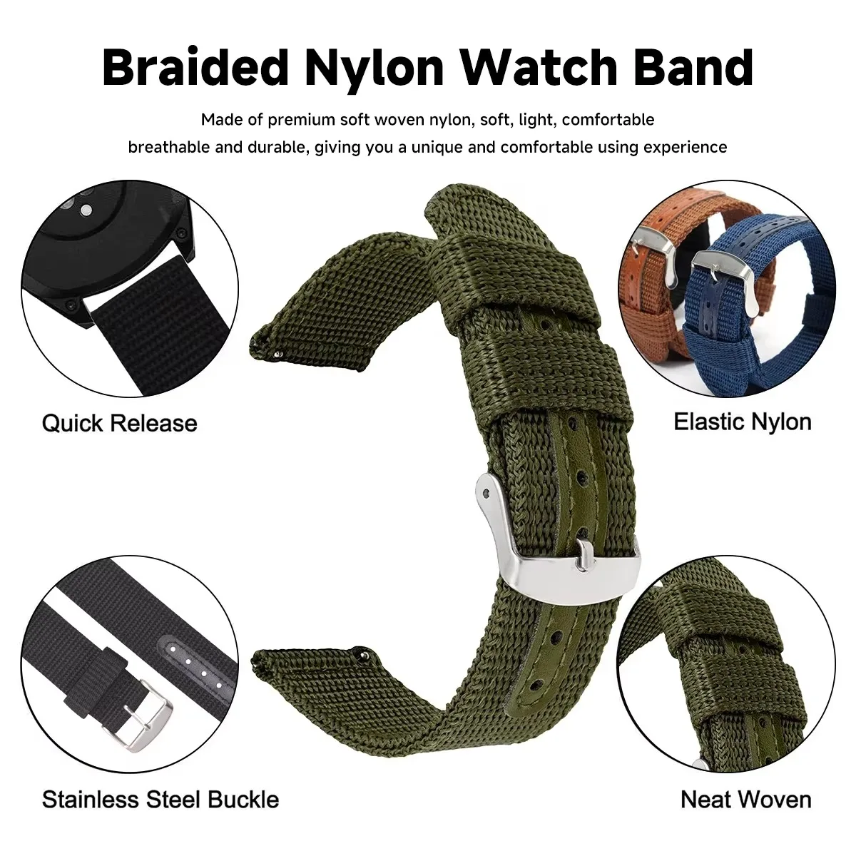 High Quality Nylon Canvas Watc - Canvas Strap Watch 评论和价格