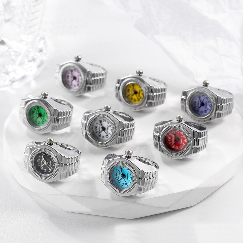 Punk Mini Finger Watch Rings C - Canvas Strap Watch 评论和价格
