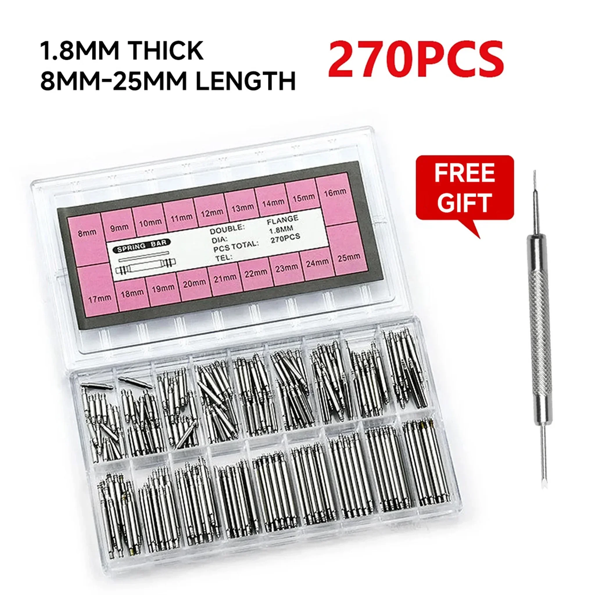 270pcs/set Strainless Steel Sp - Spring Bar Tool Set 评论和价格