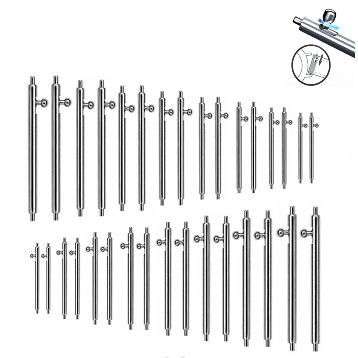 22MM 20MM 10PCS 1.8mm Diameter - Spring Bar Tool Set 评论和价格
