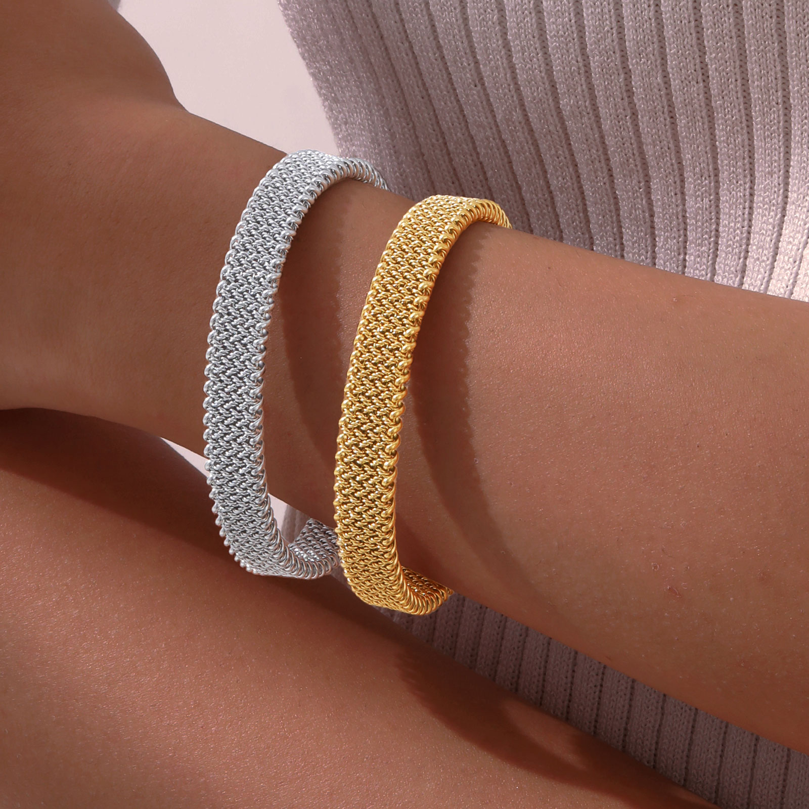 10mm Braided Stretch Strap Ope - Mesh Strap Metal 评论和价格