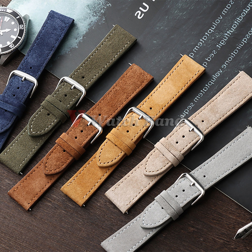 Suede Leather Watch Strap 18mm - Suede Strap Watch 评论和价格