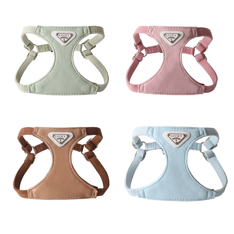 Macaron Chest Harness PU Vest  - Leather Strap Quick Release 评论和价格