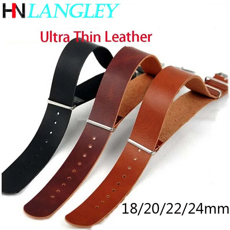 Ultra Thin Leather Watch Band  - Nato Strap Nylon 评论和价格
