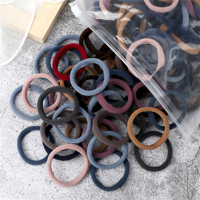 50PCS/Set Women Girls Basic Ha - Silicone Band Women 评论和价格