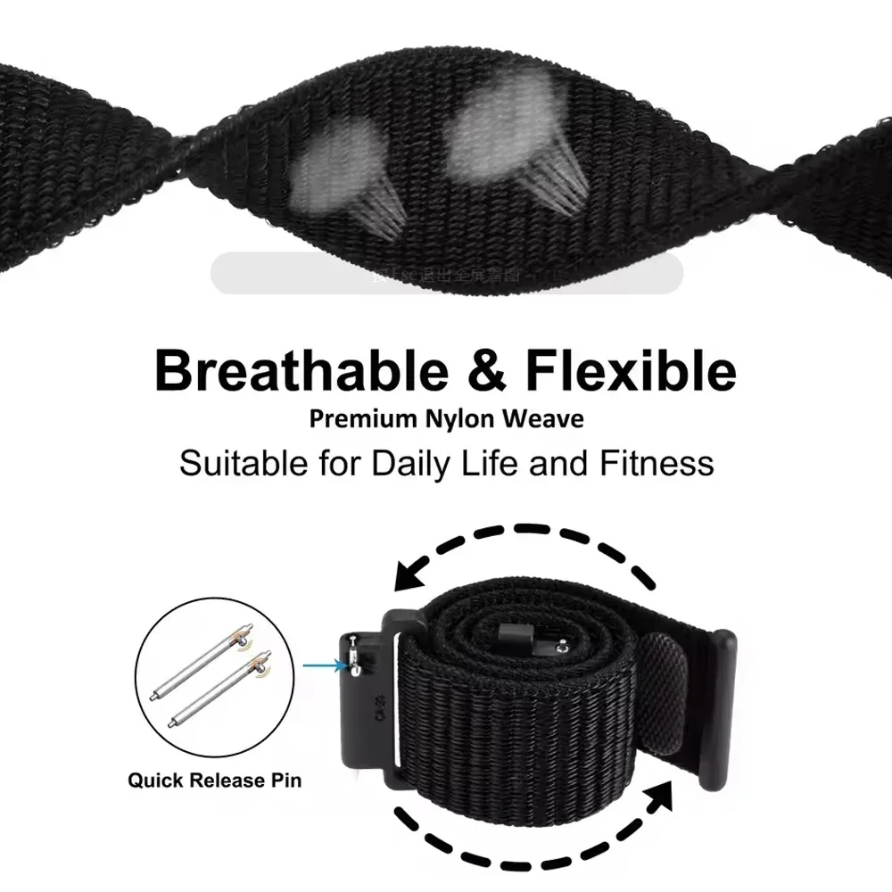 20 22mm Braided Band for Xiaom - Sport Loop Velcro 评论和价格