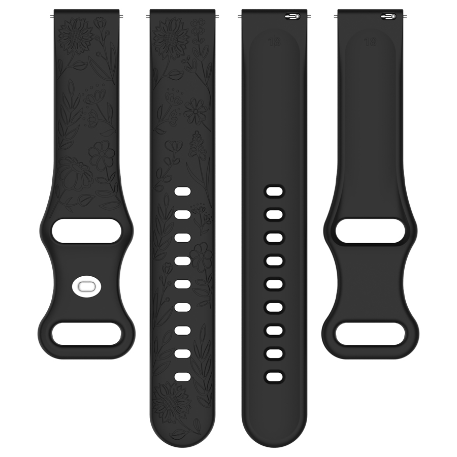 20 22mm 3D Flowers Silicone St - Silicone Watch Band 22Mm 评论和价格
