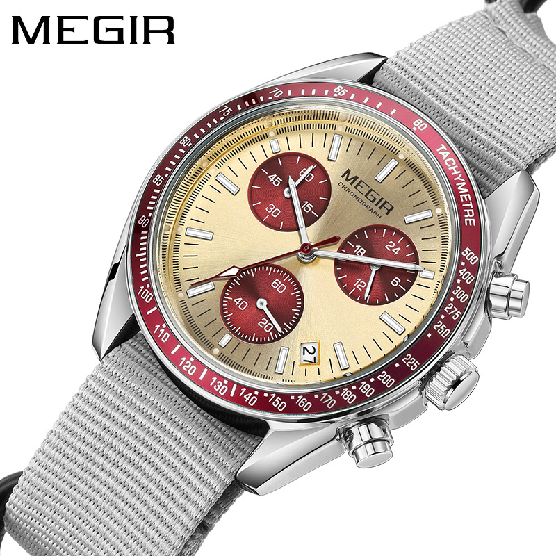 MEGIR 2247 New Luxury Men's Wa - Canvas Strap Watch 评论和价格
