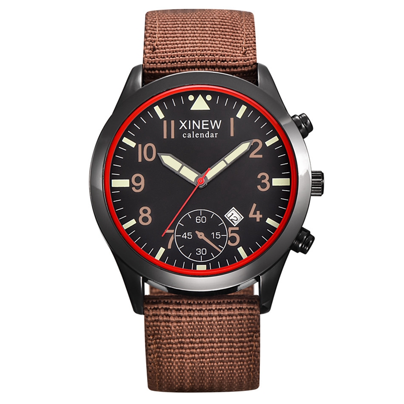 2020 XINEW Watches Men Fashion - Canvas Strap Watch 评论和价格