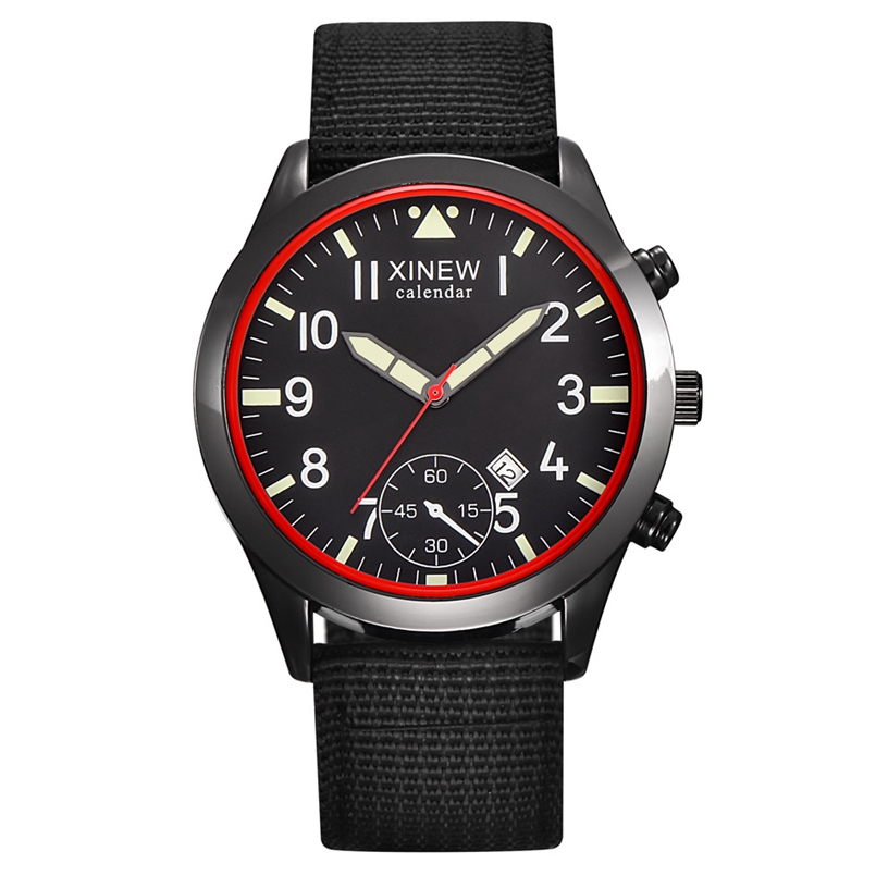 2020 XINEW Watches Men Fashion - Canvas Strap Watch 评论和价格