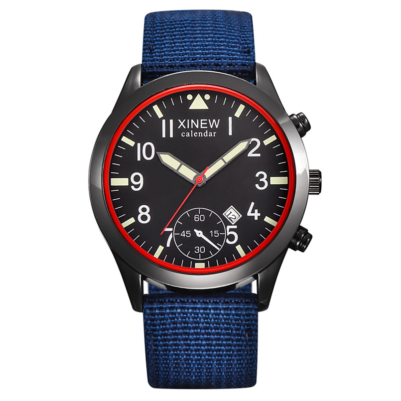 2020 XINEW Watches Men Fashion - Canvas Strap Watch 评论和价格