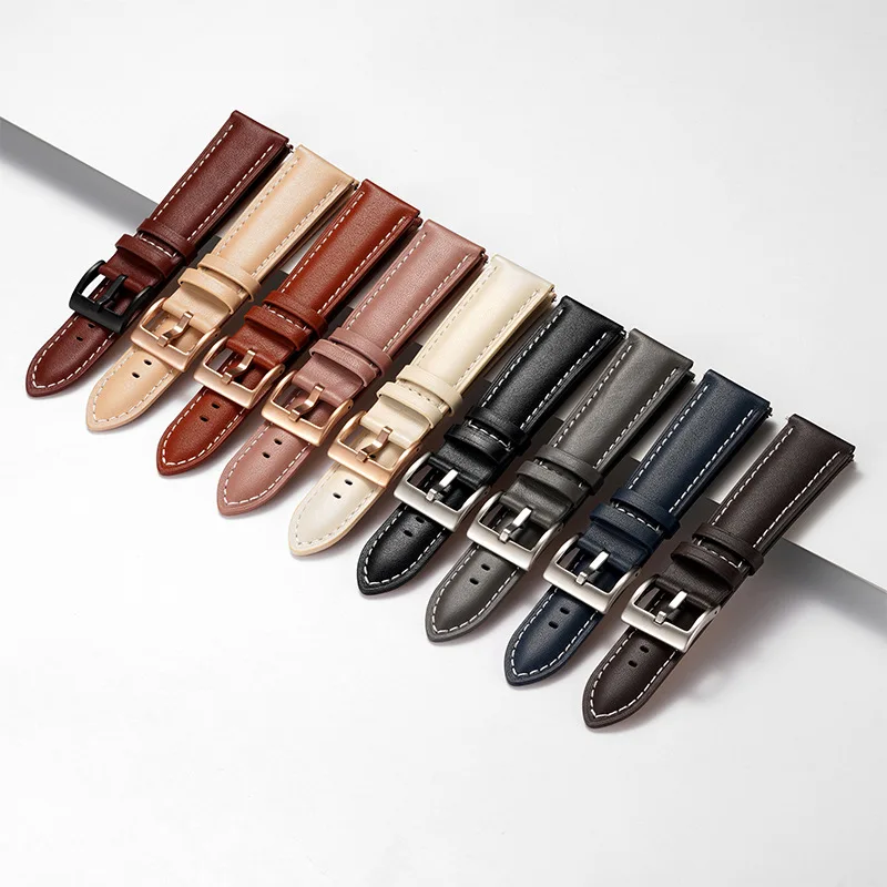 14mm 16mm 18mm 20mm 22mm Genui - Leather Strap Quick Release 评论和价格