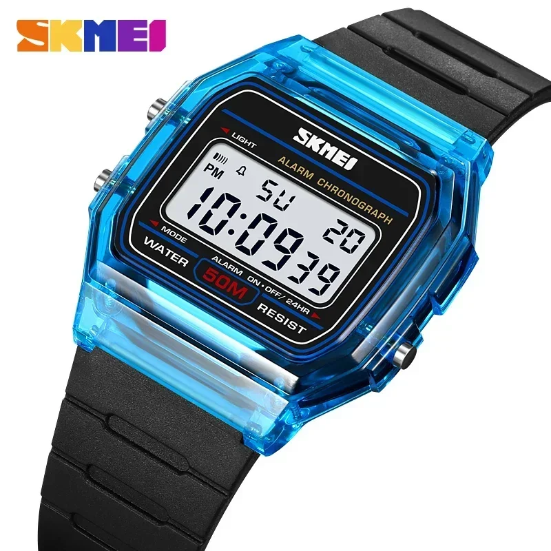 SKMEI 2056 Transparent TPU Str - Rubber Strap Diver 评论和价格