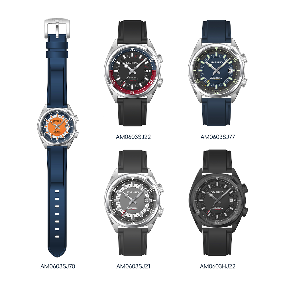 STARKING Men's Automatic 8215  - Rubber Strap Diver 评论和价格
