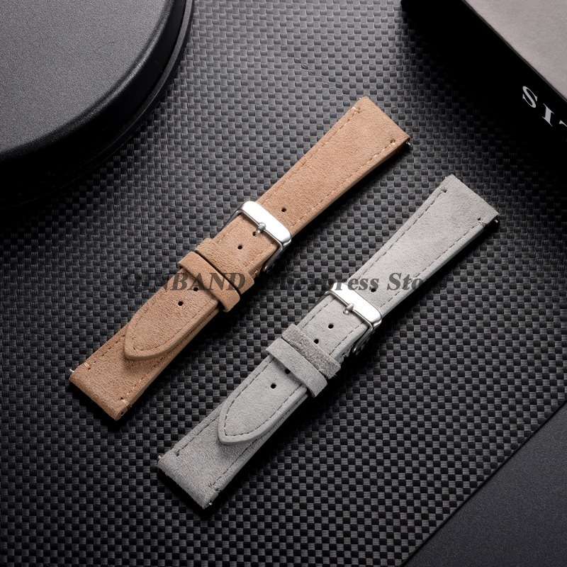 20/22mm Suede Genuine Leather  - Suede Strap Watch 评论和价格