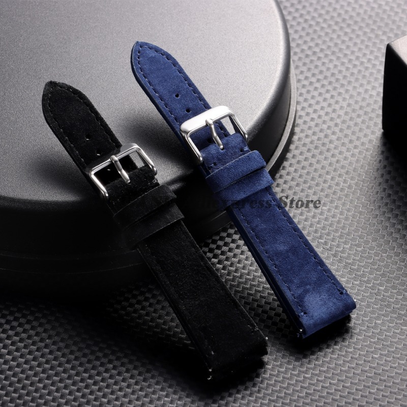 20/22mm Suede Genuine Leather  - Suede Strap Watch 评论和价格