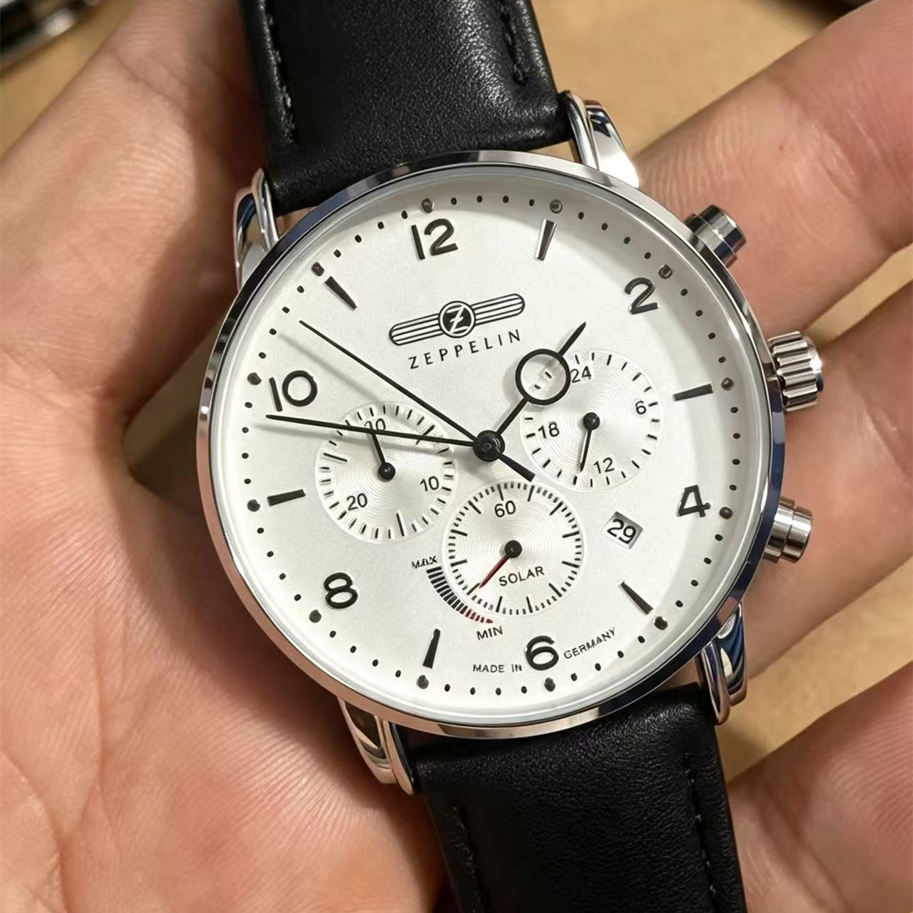 Zeppelin Airship Automatic Dat - Leather Watch Band Men 评论和价格