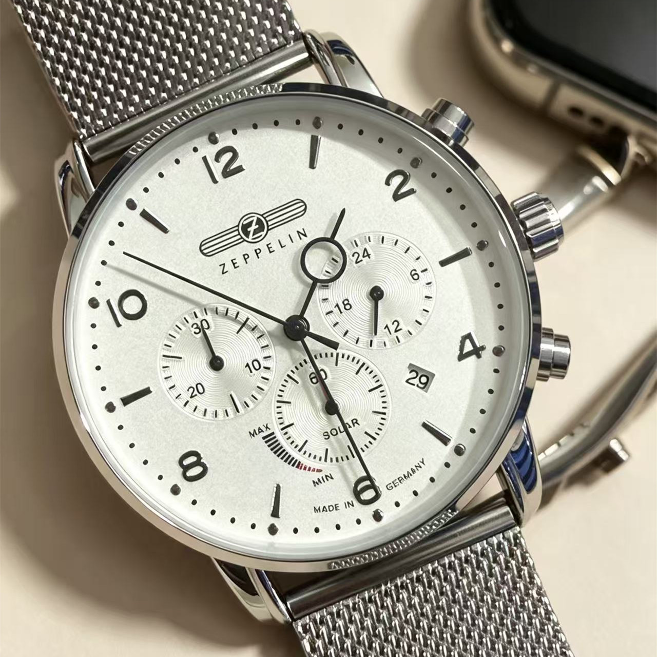 Zeppelin Airship Automatic Dat - Leather Watch Band Men 评论和价格