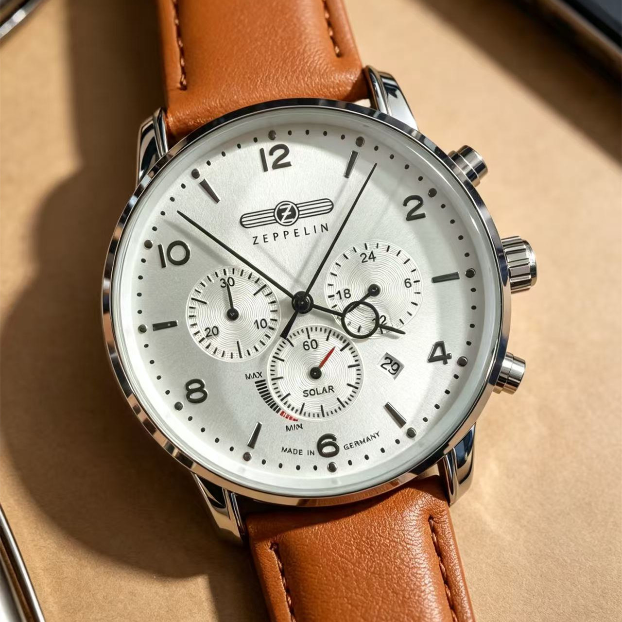 Zeppelin Airship Automatic Dat - Leather Watch Band Men 评论和价格