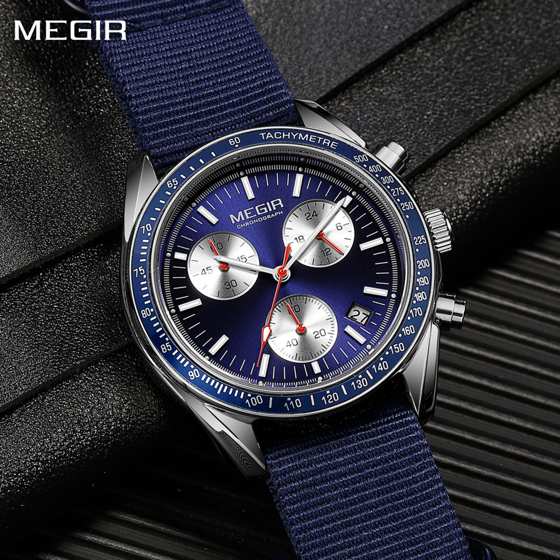 MEGIR Chronograph Canvas Strap - Canvas Strap Watch 评论和价格
