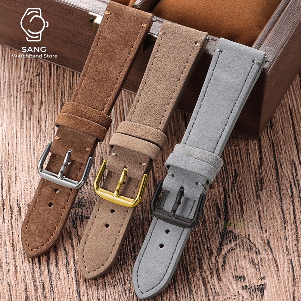 20mm 22mm Universal Men Women  - Suede Strap Watch 评论和价格