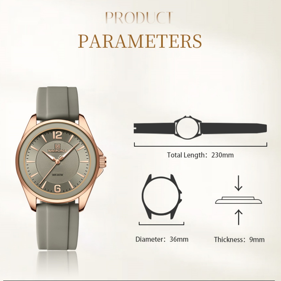 New Style NAVIFORCE Women's Wa - Silicone Band Women 评论和价格