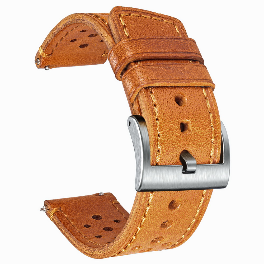 Hemsut Cowhide Watch Band Quic - Leather Strap Quick Release 评论和价格