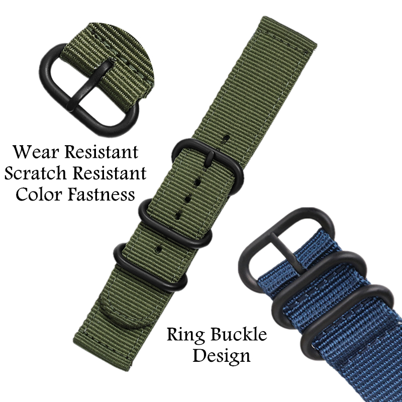 20mm 22 mm Canvas Sport Nylon  - Canvas Strap Watch 评论和价格