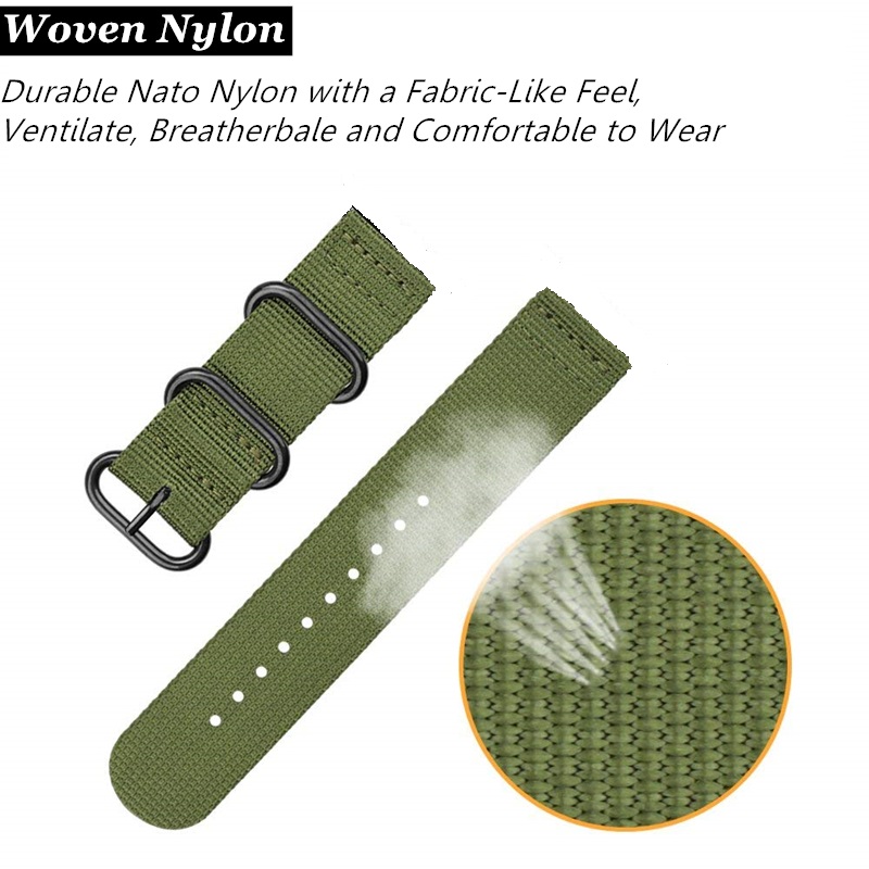 20mm 22 mm Canvas Sport Nylon  - Canvas Strap Watch 评论和价格