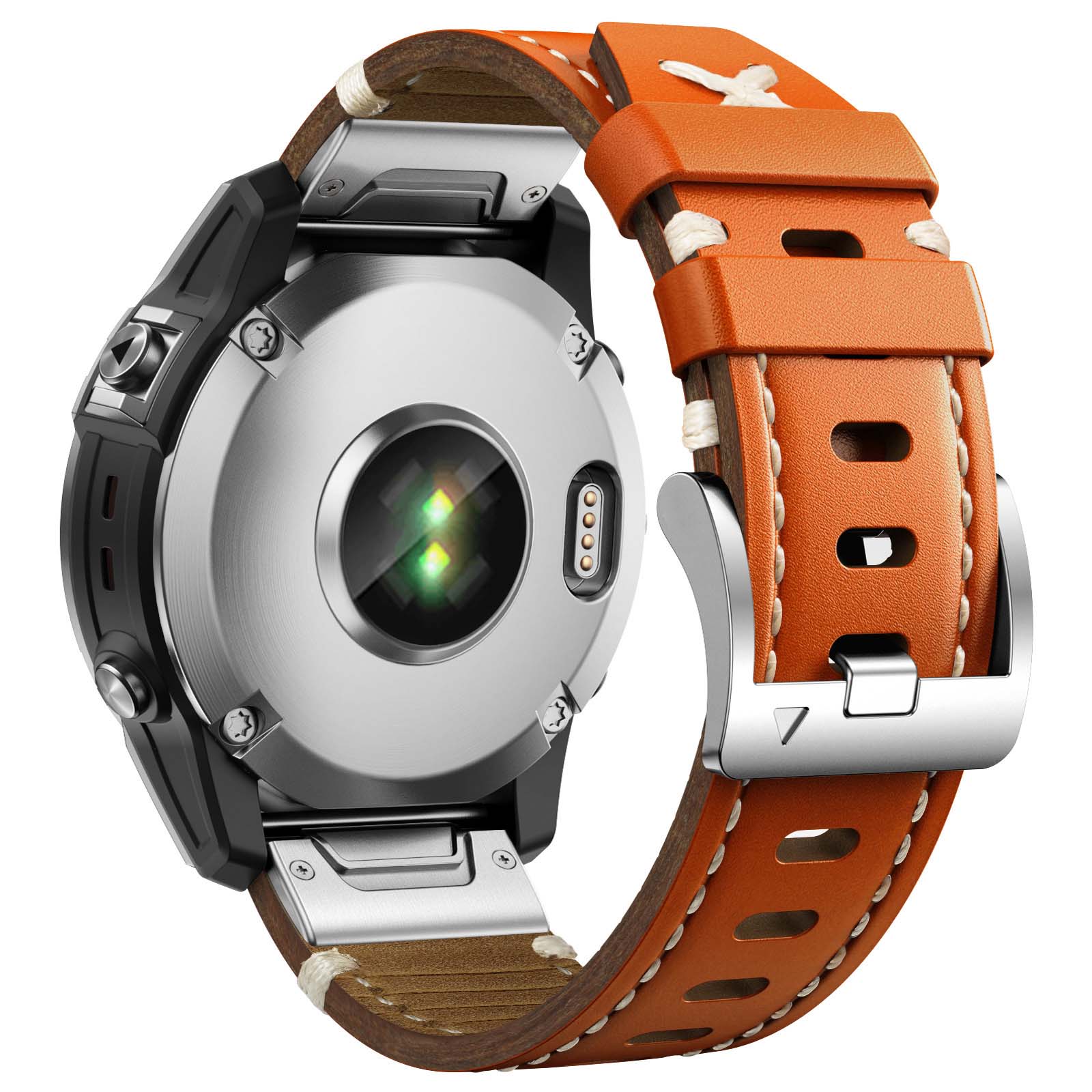 22 26mm Genuine Leather Strap  - Leather Strap Quick Release 评论和价格