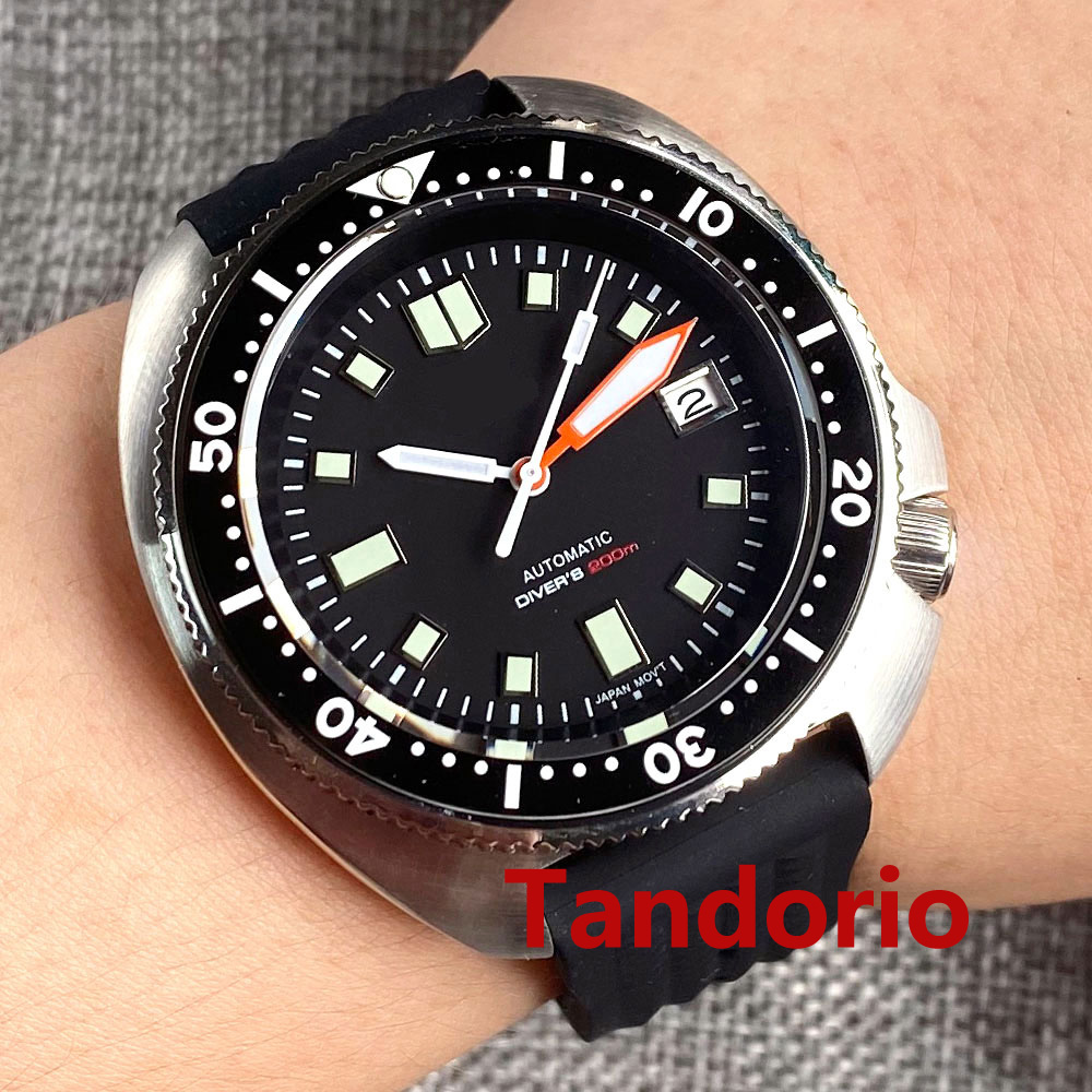 Tandorio 44mm Japan NH35/PT500 - Rubber Strap Diver 评论和价格