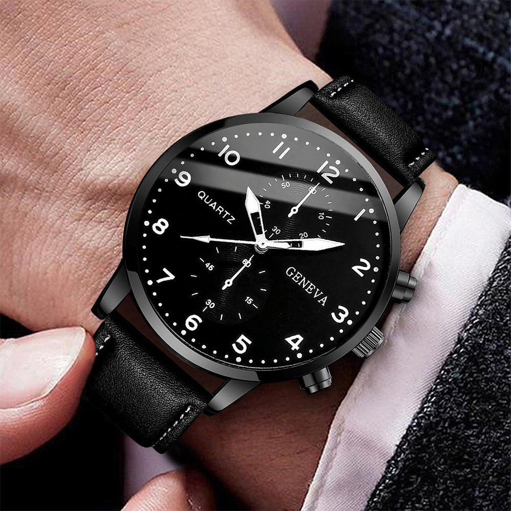 Fashion Men Business Watches C - Leather Watch Band Men 评论和价格