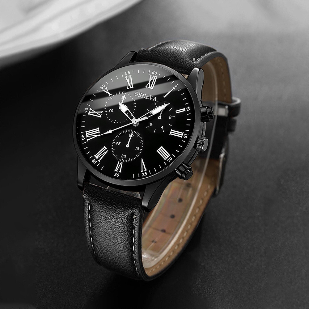Fashion Men Business Watches C - Leather Watch Band Men 评论和价格