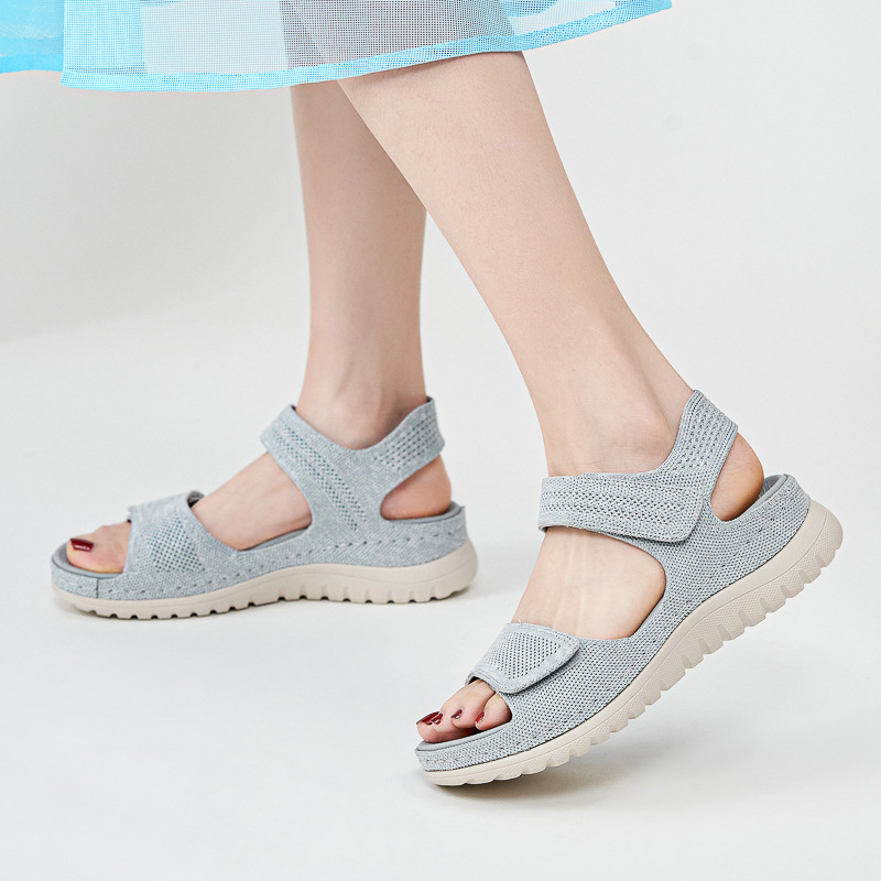 Ladies Knit Mesh Platform Spor - Sport Loop Velcro 评论和价格