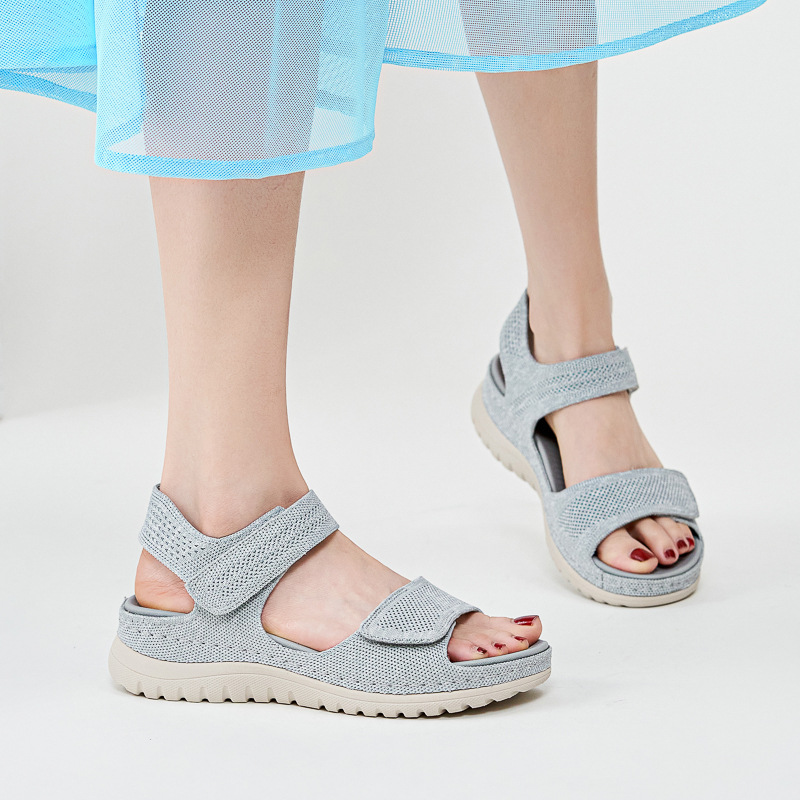 Ladies Knit Mesh Platform Spor - Sport Loop Velcro 评论和价格