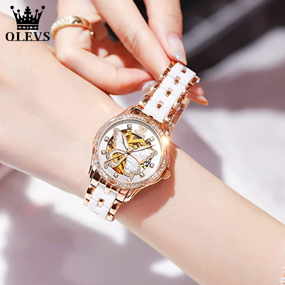 OLEVS Women's Automatic Watche - Butterfly Clasp Deployant 评论和价格